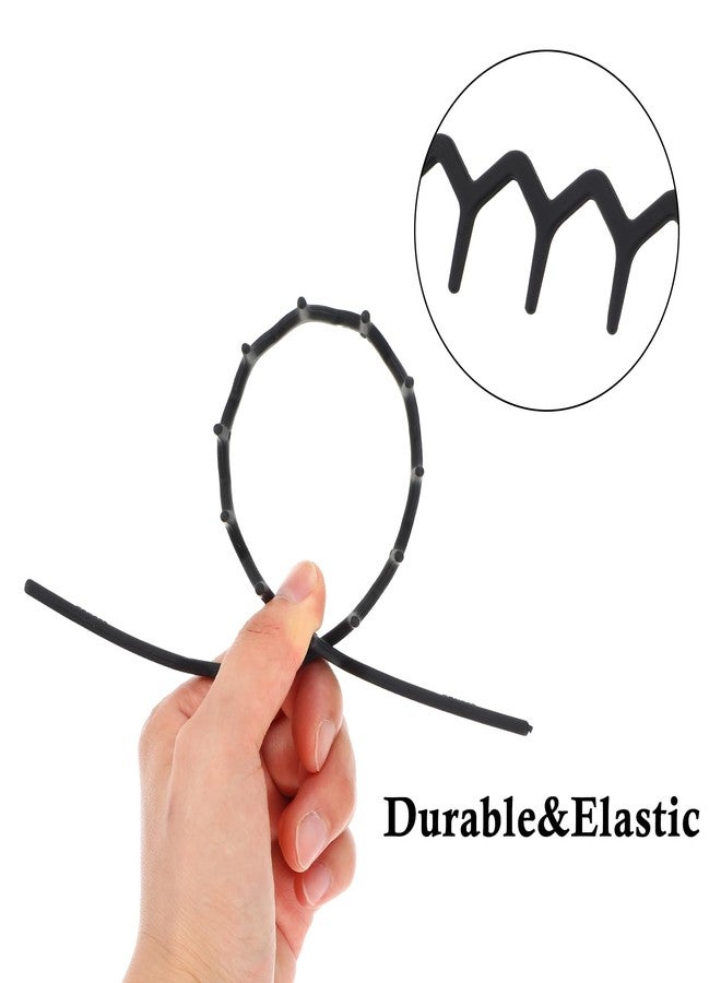 Hpmjz 5 Pcs Headband with Teeth Plastic Non-Slip Headband with Wavy Teeth Zigzag Headbands Fashion Effortless Hairband Accessory Shark Teeth Hair Comb Zig Zag Hair Hoop for Women Girls Men - Image 3